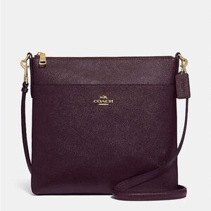 Coach Kitt Messenger Crossbody 26 Burgundy Brown Leather Crossbody Bag